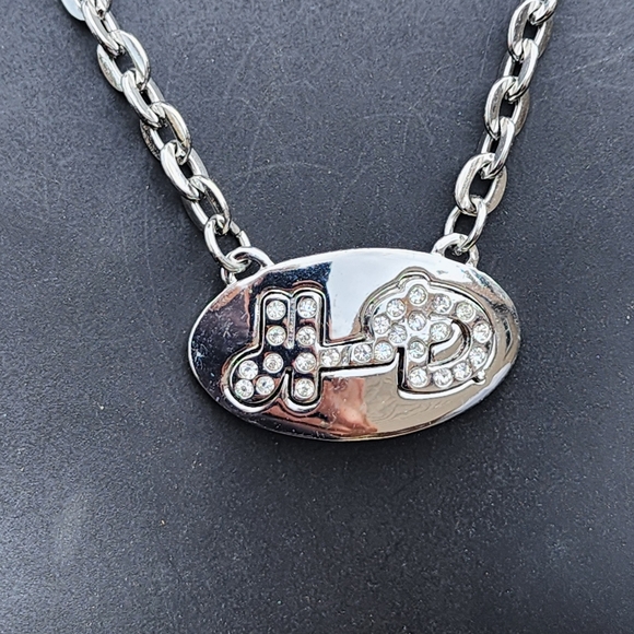 Harley Davidson HD rhinestone necklace fashion statement jewelry advertising - Picture 3 of 7